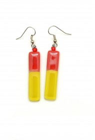 Color Blocked Rectangle Earrings